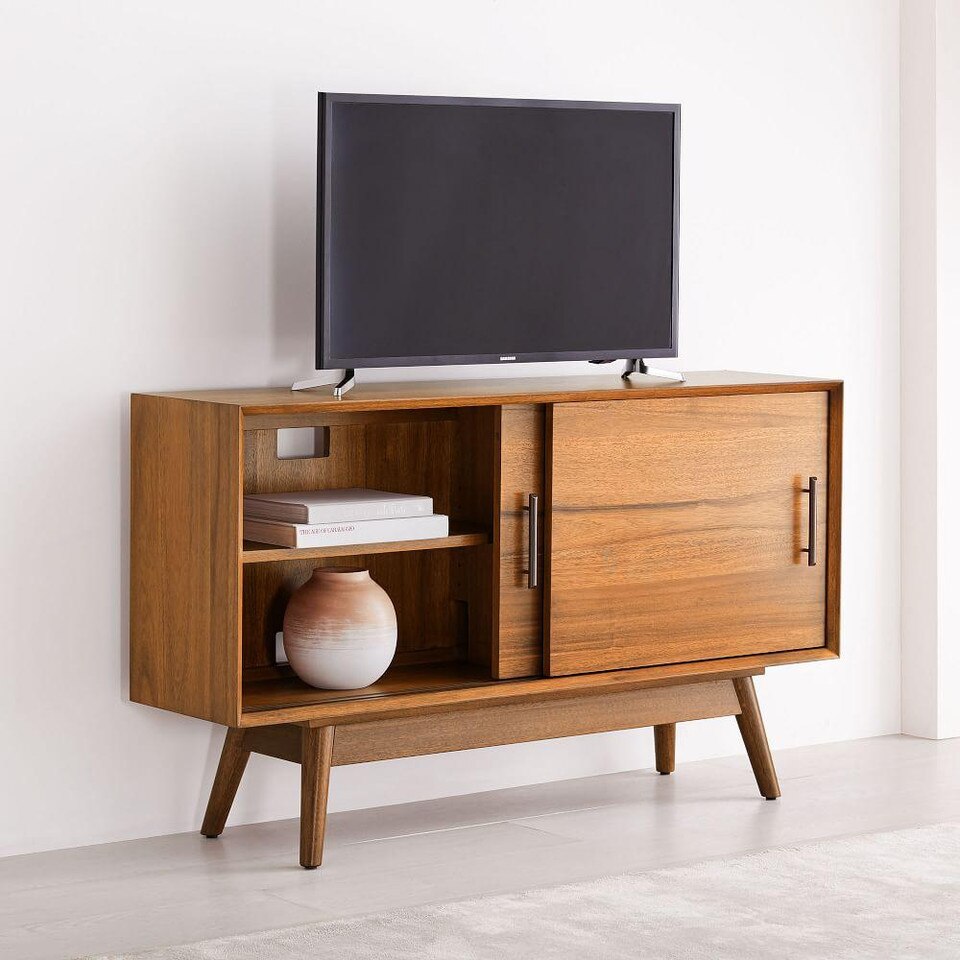 MidCentury Narrow Media Console (122 cm) west elm United Kingdom